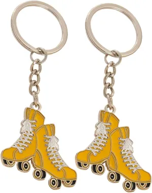 2Pcs Adorable Roller Skate Keychains Cute Ice Skates Pendants for Bag Decoration Lightweight Durable Key Chains for Boys present Accessory