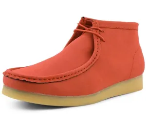 Amali Jason2 High Top Men’s Orange Vegan Suede Sneakers