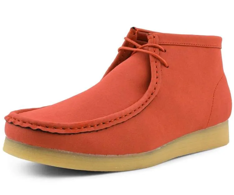 Amali Jason2 High Top Men’s Orange Vegan Suede Sneakers