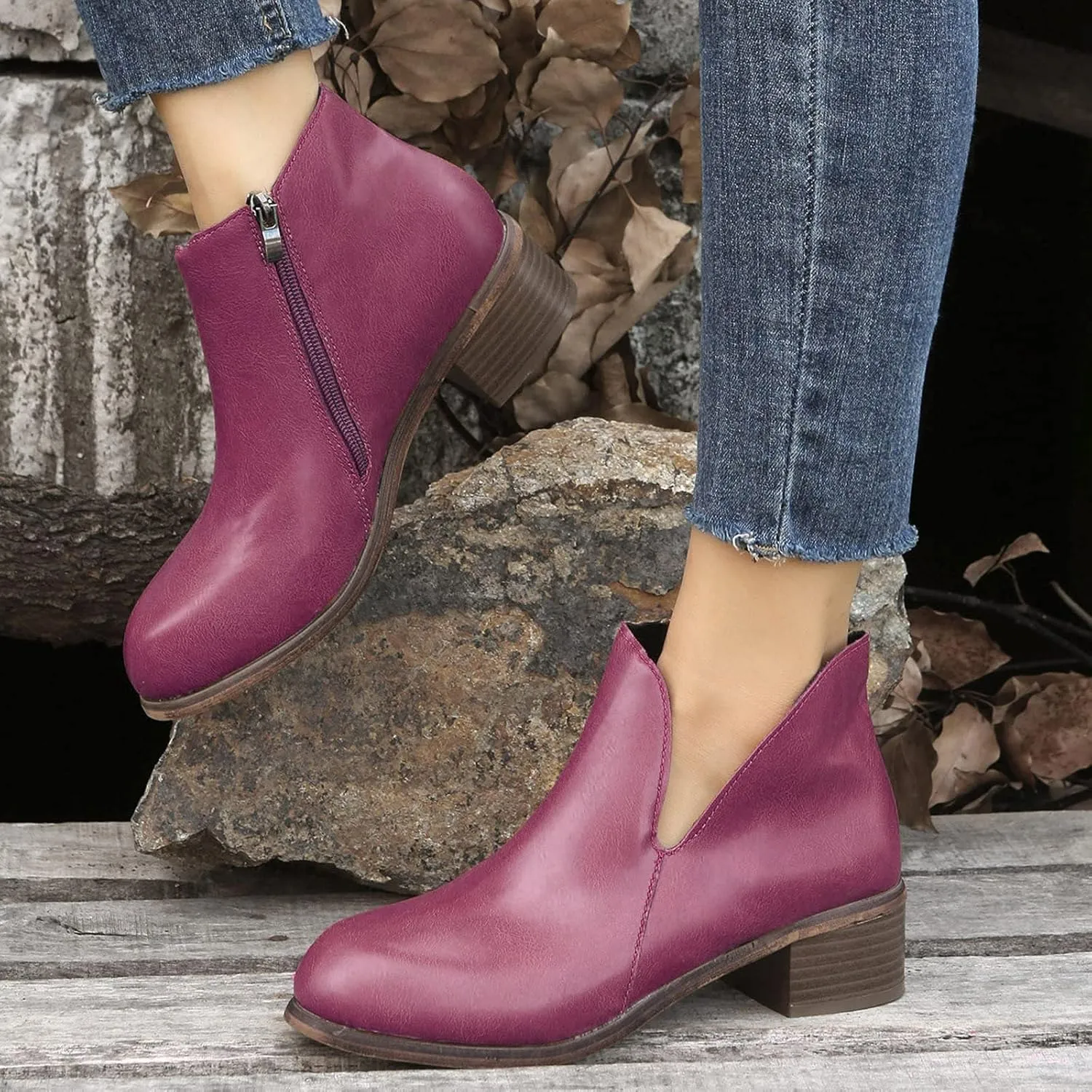 Ankle Boots for Women Cowboy Booties for Women Platform Booties Pointed Boots for Women Black Ankle Boots with Laces Boot for Sprained Ankle Left Foot