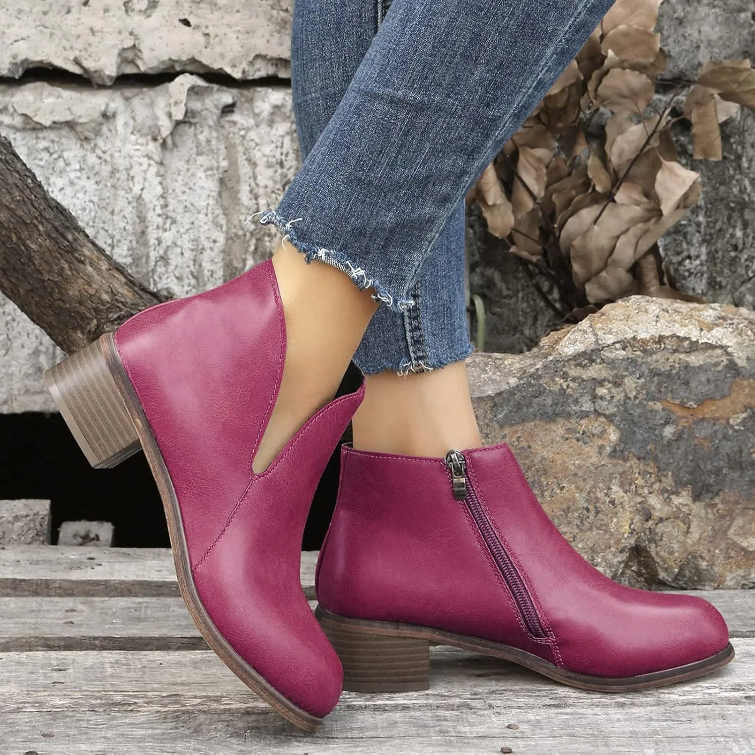 Ankle Boots for Women Cowboy Booties for Women Platform Booties Pointed Boots for Women Black Ankle Boots with Laces Boot for Sprained Ankle Left Foot