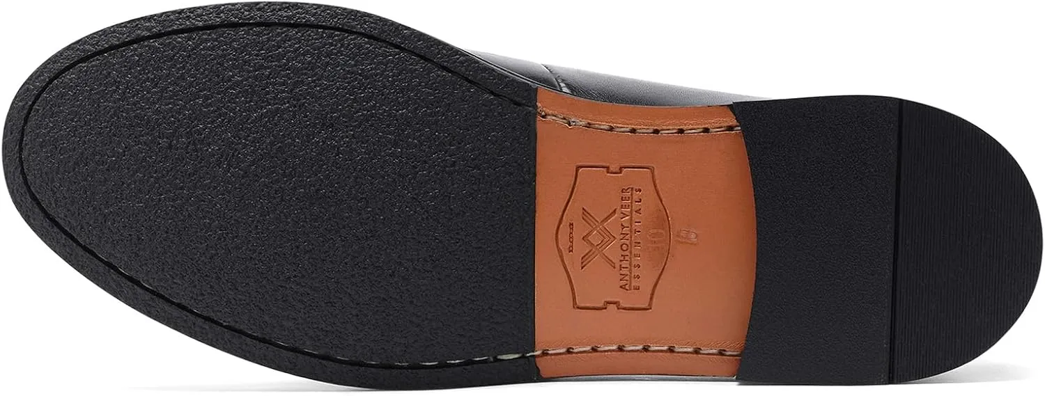 Anthony Veer Sherman Penny Loafers for Men | Blake Stitch Construction | Ortholite? Cushioned Footbed