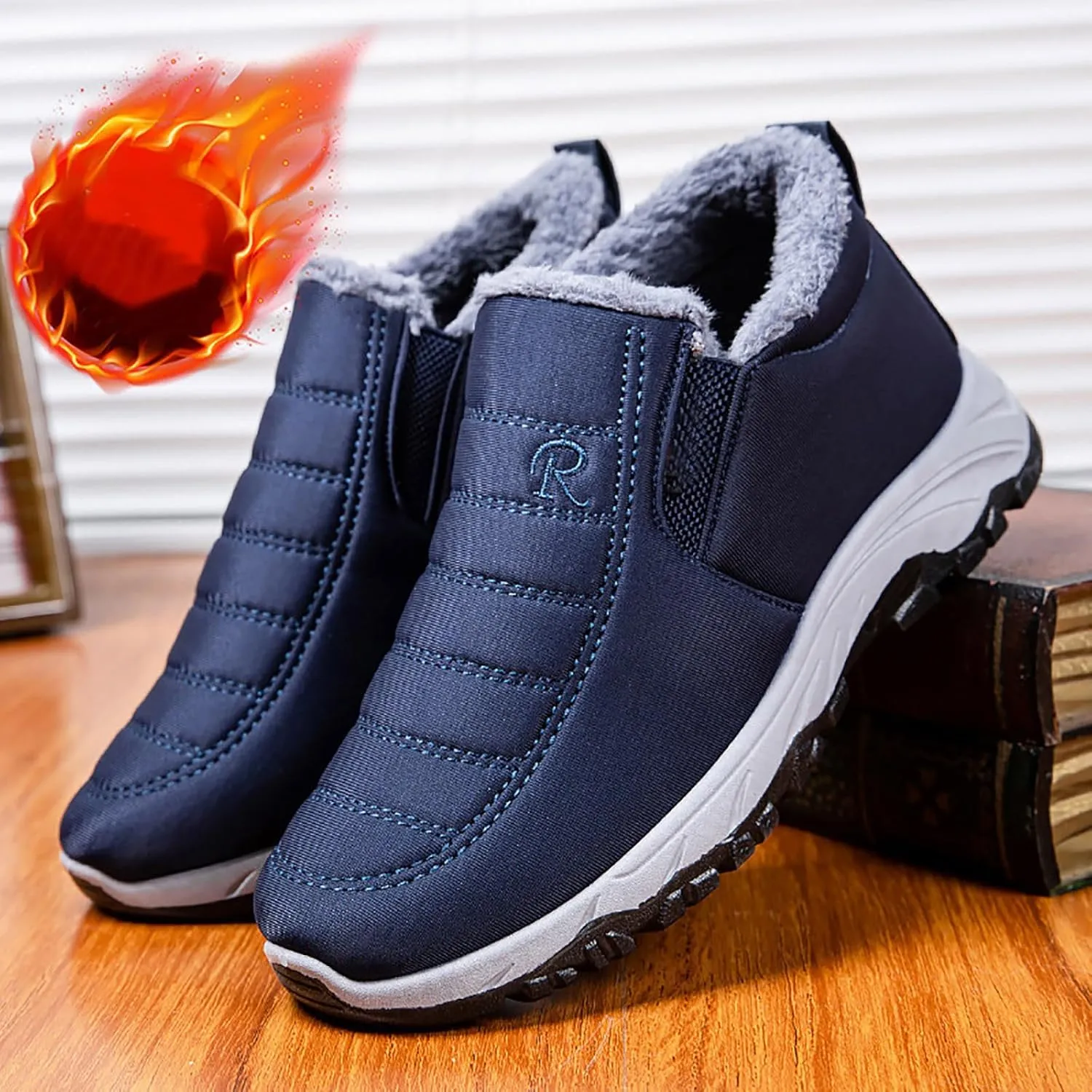 Botas De Invierno Para Mujer Elegantes Con Tacon Botas Invierno Para Mujer White Snow Boots for Women Fuzzy Boots Womens Snow Shoes Waterproof of Today