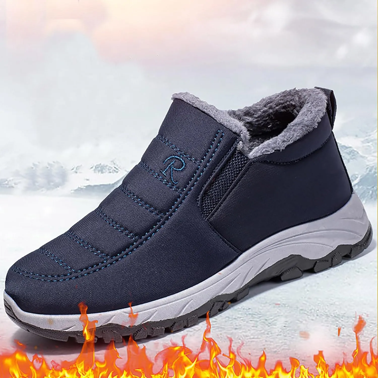 Botas De Invierno Para Mujer Elegantes Con Tacon Botas Invierno Para Mujer White Snow Boots for Women Fuzzy Boots Womens Snow Shoes Waterproof of Today