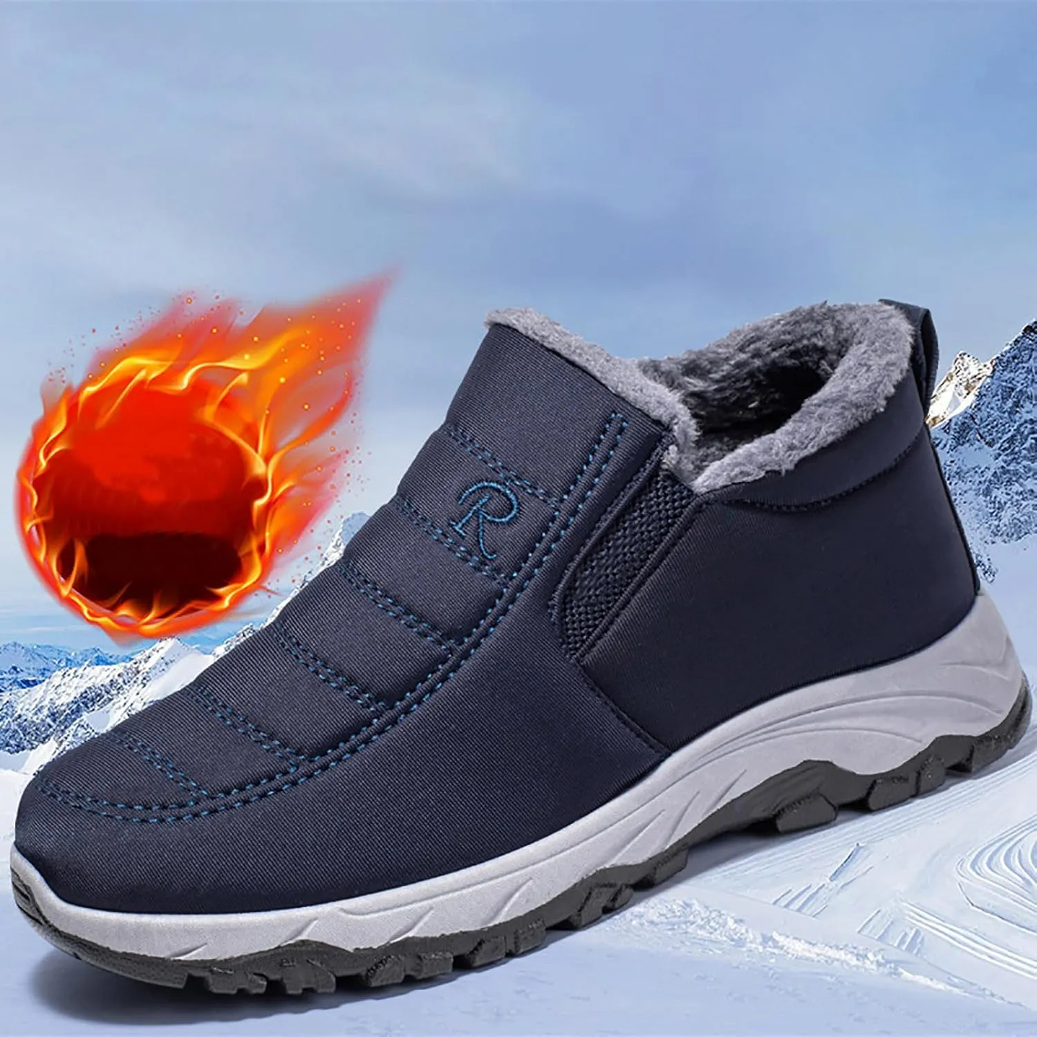 Botas De Invierno Para Mujer Elegantes Con Tacon Botas Invierno Para Mujer White Snow Boots for Women Fuzzy Boots Womens Snow Shoes Waterproof of Today
