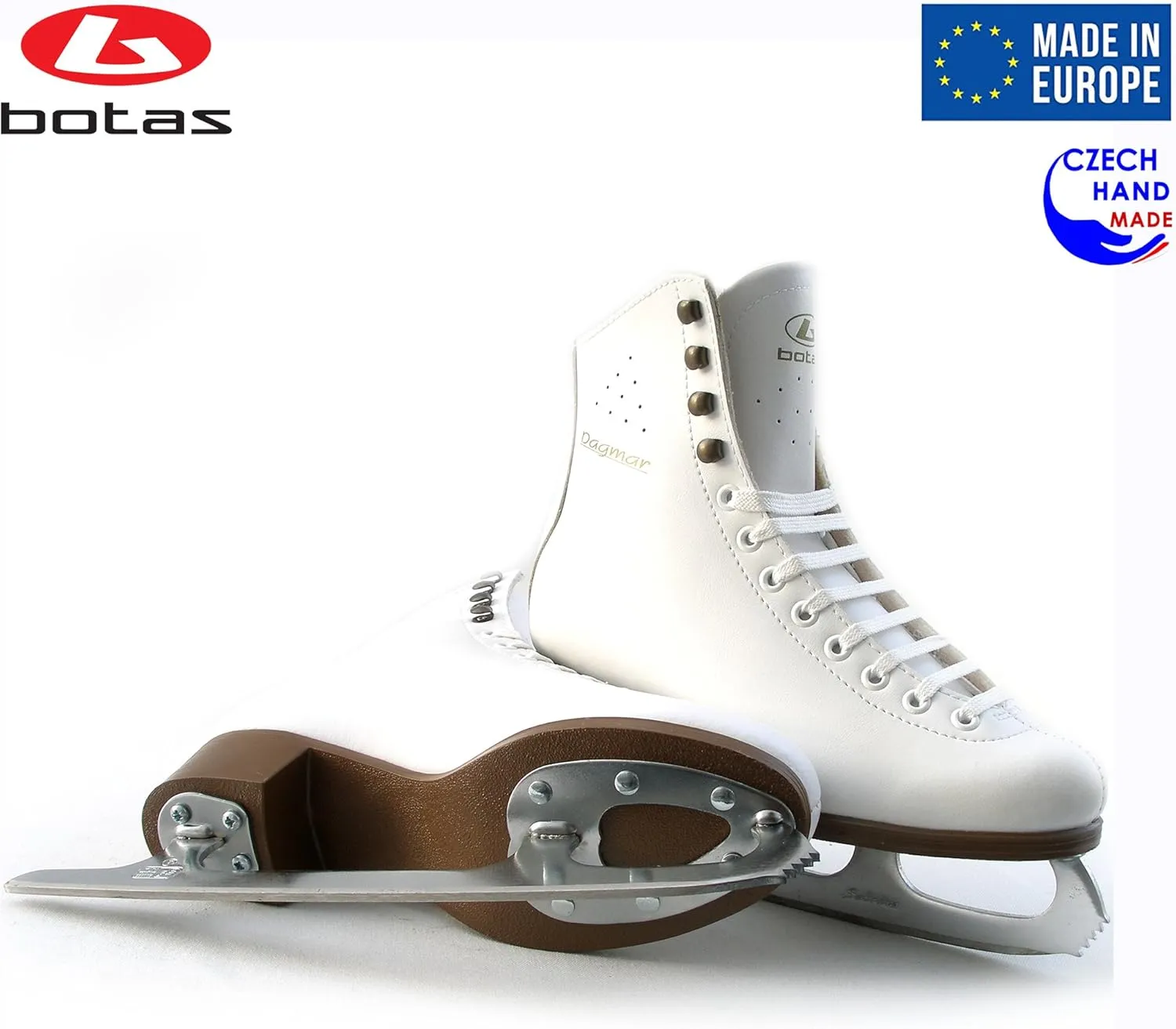 Botas - Models 325, 829, 326 / Made in Europe (Czech Republic) / Figure Ice Skates for Women, Girls, Kids/Sabrina Blades/White Color