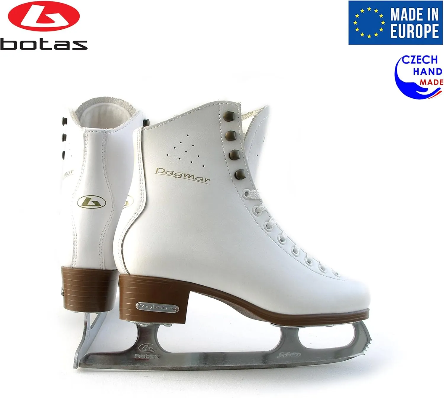 Botas - Models 325, 829, 326 / Made in Europe (Czech Republic) / Figure Ice Skates for Women, Girls, Kids/Sabrina Blades/White Color