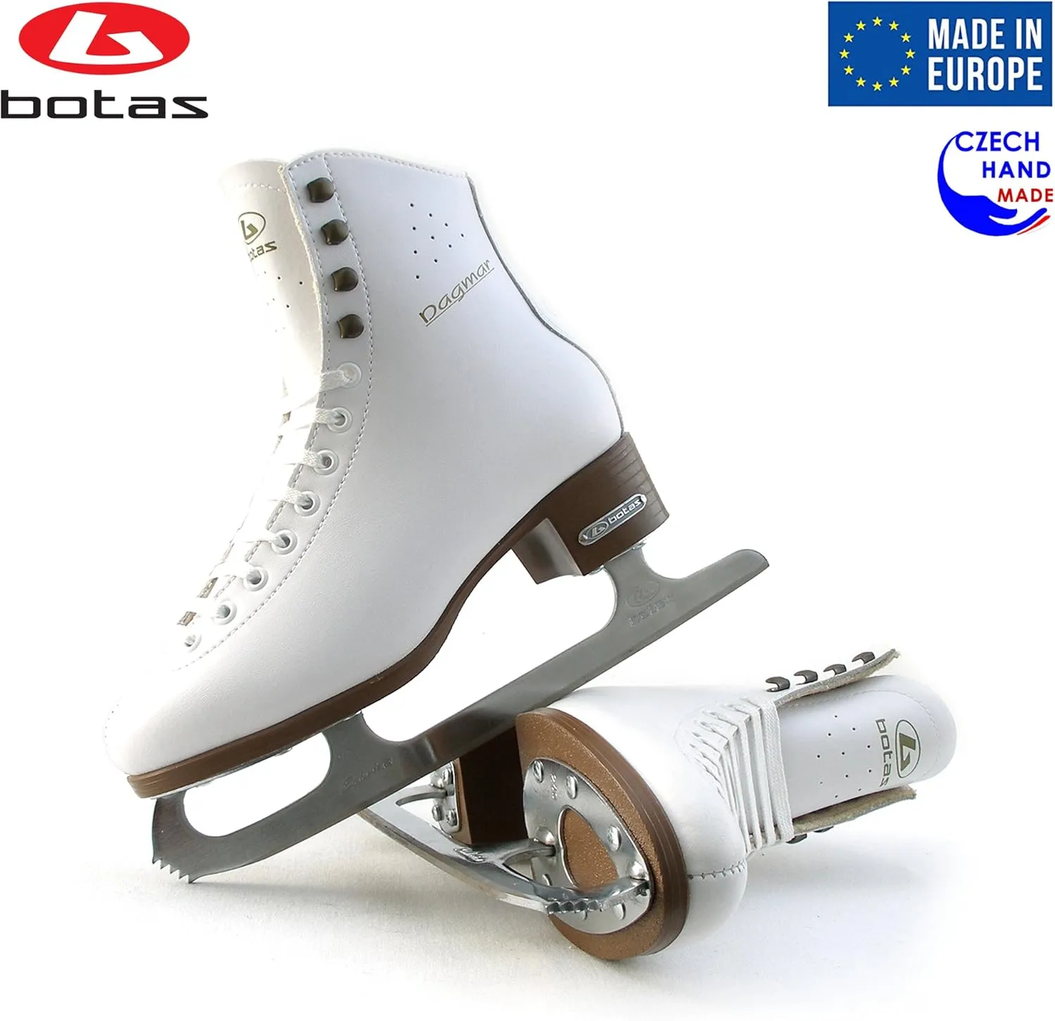 Botas - Models 325, 829, 326 / Made in Europe (Czech Republic) / Figure Ice Skates for Women, Girls, Kids/Sabrina Blades/White Color