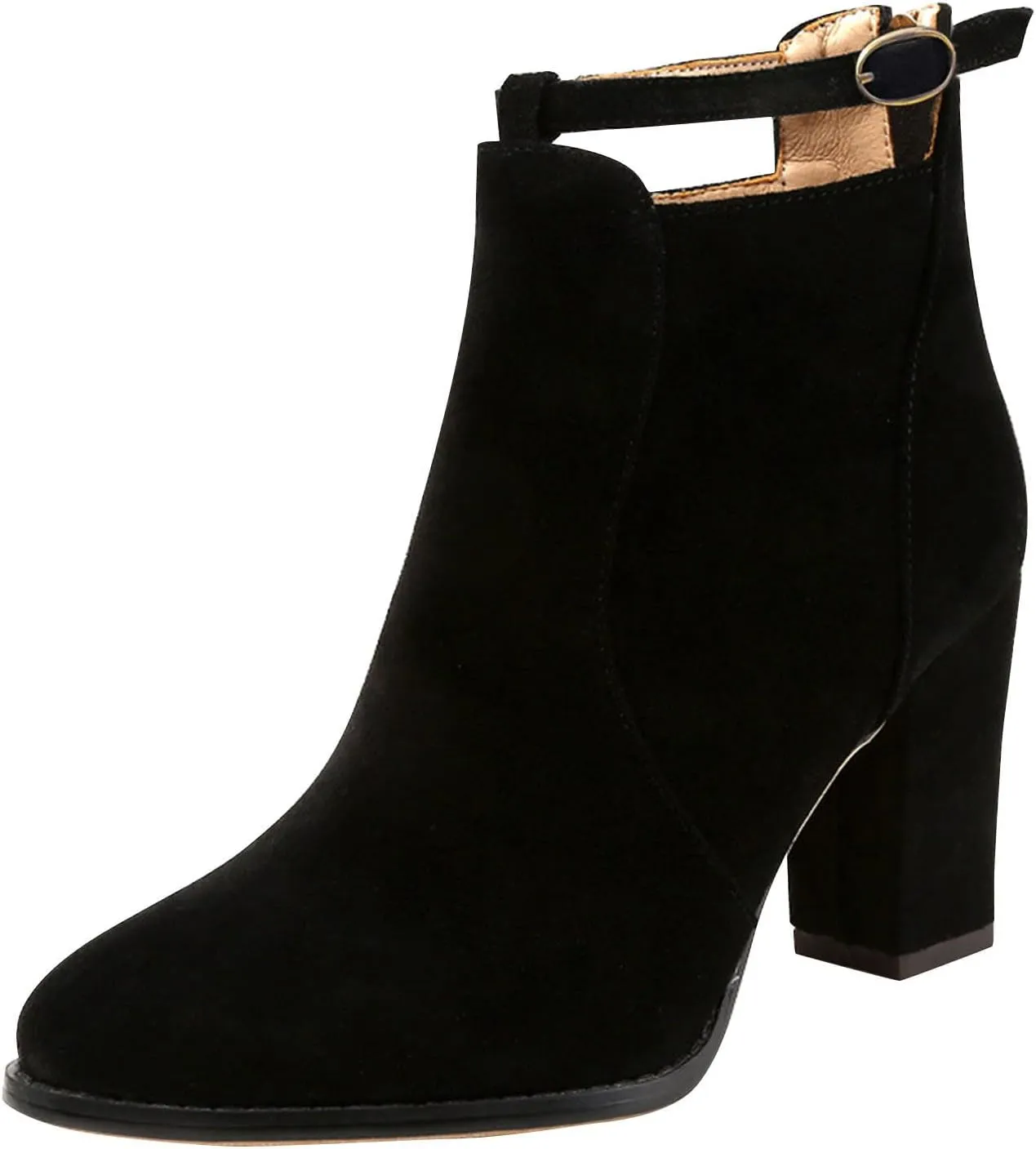 Botines De Mujer Flat Boots Women's Black Ankle Boots Wide Width Dress Boots for Women Black Ankle Boots for Women with Arch Support White Ankle Boots for Women Low Heel