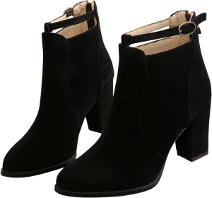 Botines De Mujer Flat Boots Women's Black Ankle Boots Wide Width Dress Boots for Women Black Ankle Boots for Women with Arch Support White Ankle Boots for Women Low Heel