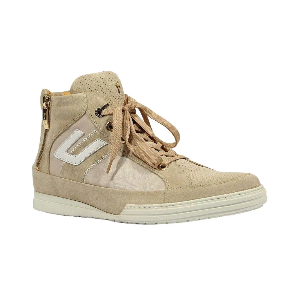 Cesare Paciotti Luxury Italian Men's 4US Cam NY Sam Beige Sneakers (CPM5323)
