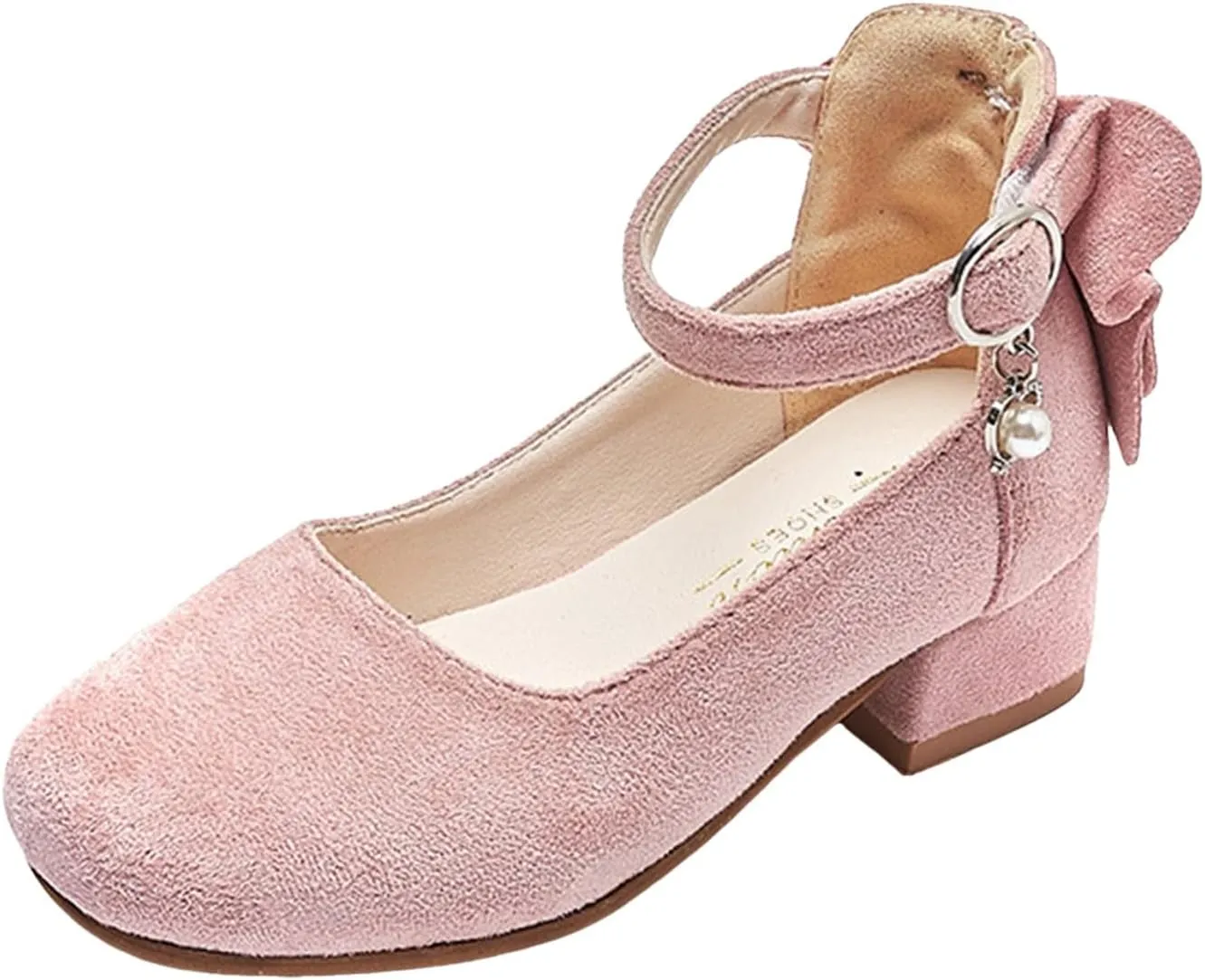 Children Shoes Thick High Heel Sandals Fashionable Bow Small High Heel Sandals Little Girls Sandals Size 8