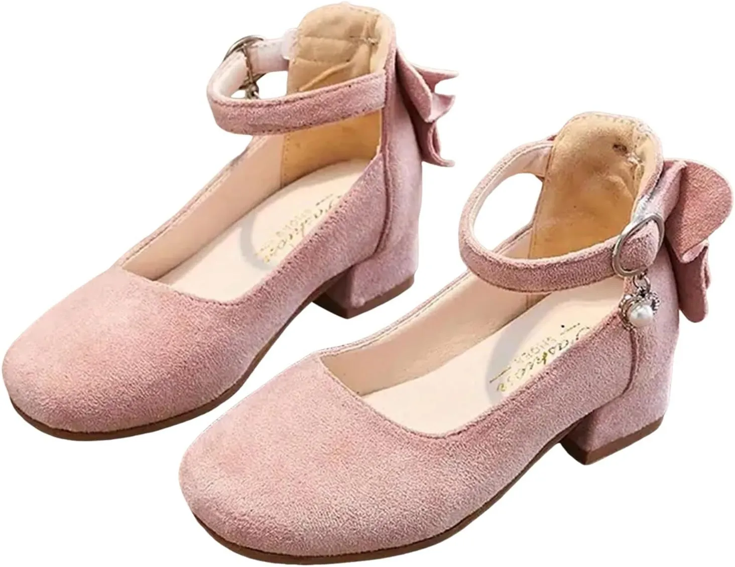 Children Shoes Thick High Heel Sandals Fashionable Bow Small High Heel Sandals Little Girls Sandals Size 8
