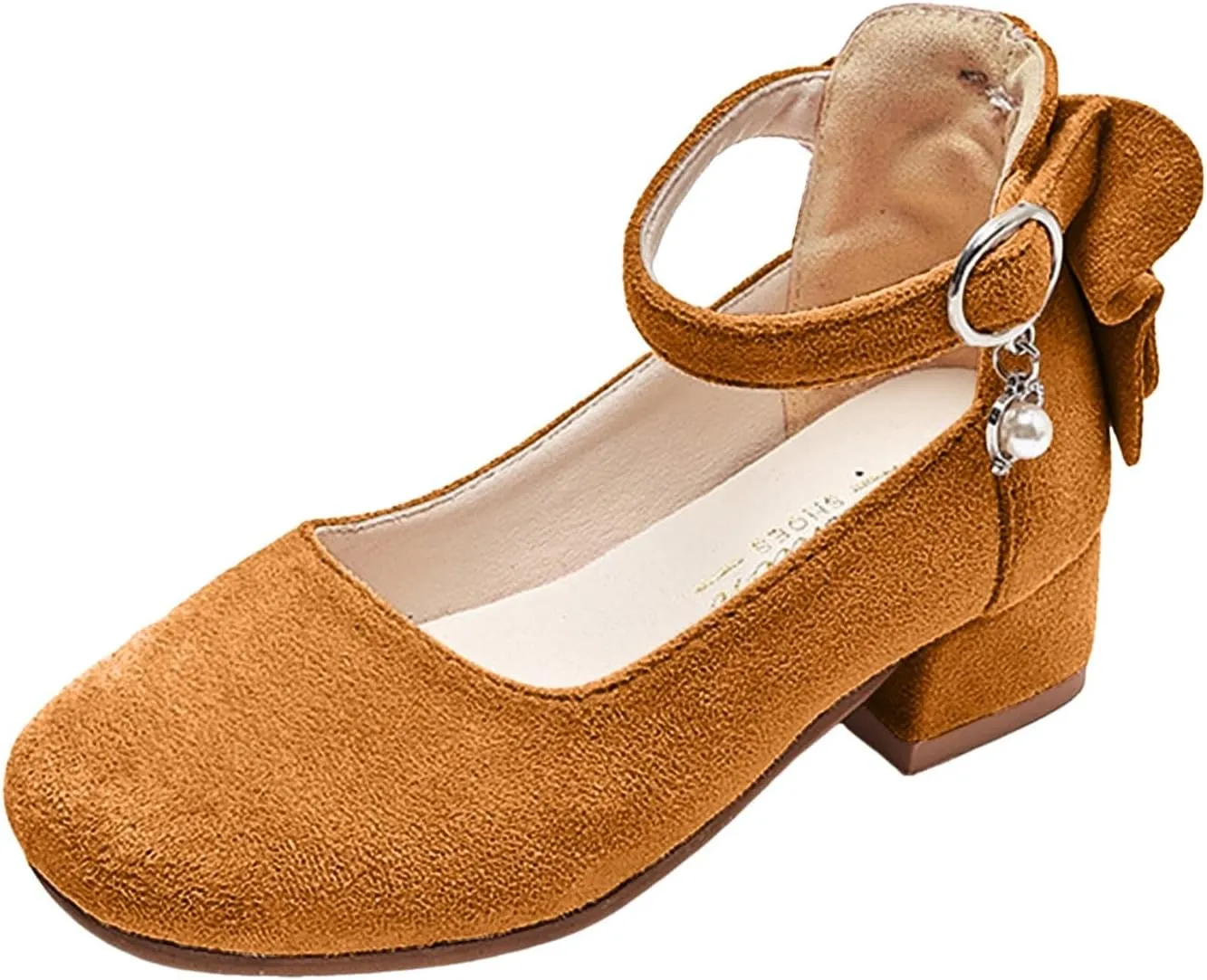 Children Shoes Thick High Heel Sandals Fashionable Bow Small High Heel Sandals Little Girls Sandals Size 8