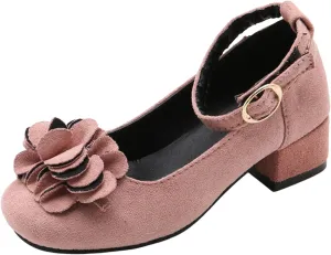Children Shoes Thick High Heel Sandals Fashionable Bow Small High Heel Sandals Slip on Shower Shoes