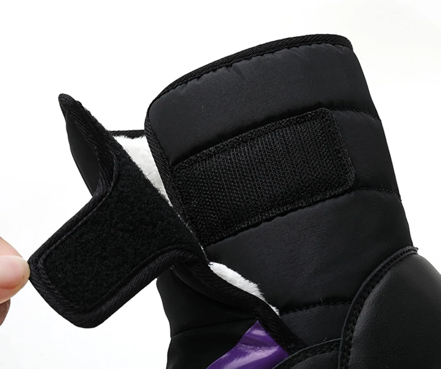 Children's Shoes Camouflage Snow Boots Girls Boys Outdoor Boots Waterproof Non Slip Warm Boots Cotton Snow Boots Big Girls Lace up Boots (Black, B)
