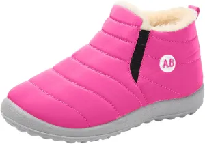 Childrens Winter Childrens Boots Flat Splashing Warm Short Tube Snow Boots Cute Boots for Little Girls