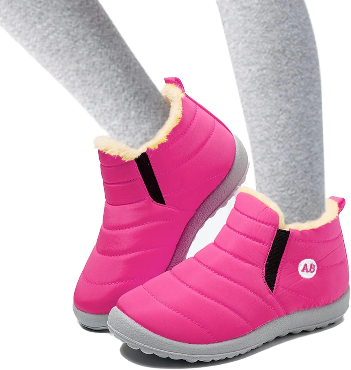 Childrens Winter Childrens Boots Flat Splashing Warm Short Tube Snow Boots Cute Boots for Little Girls