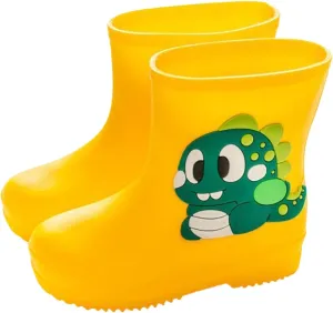 Classic Children Rain Boots PVC Rubber Children Water Shoes Rain Boots Kids Baby Cartoon Shoes Girls Boots