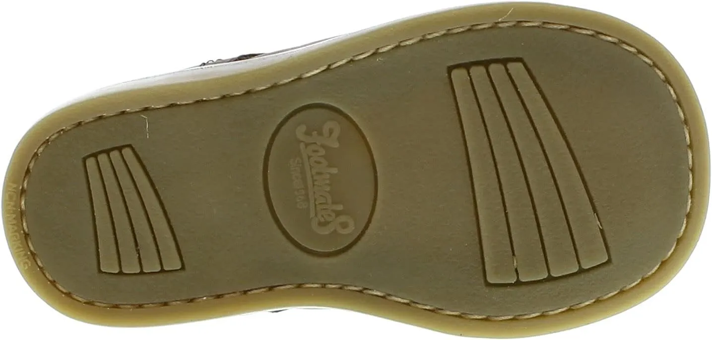 FOOTMATES Cole Lace-Up Bootie Leather Baby and Toddlers Walker Shoes with Wide Toe Box and Custom-Fit Insoles, Non-Marking Outsoles - For Infants and Toddlers, Ages 0-4