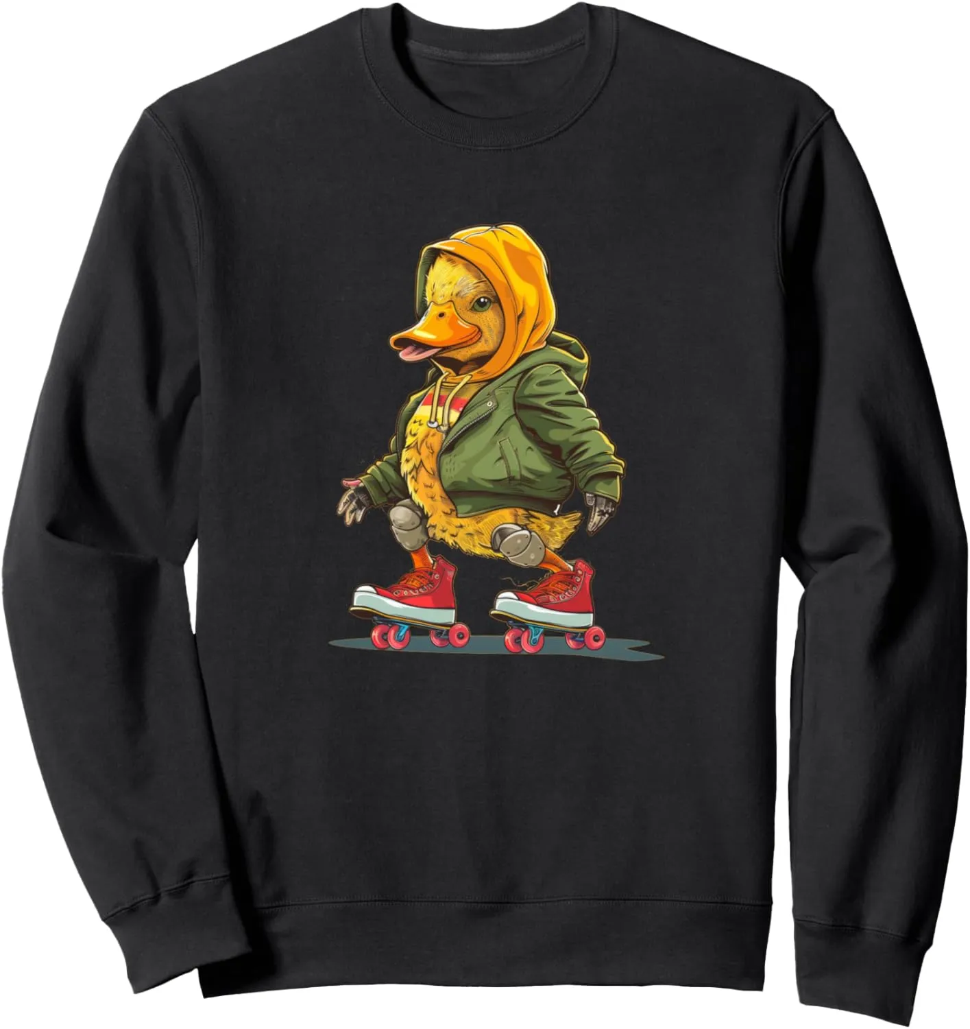 Funny Duck loves skating Shoes Costume for Boys and Girls Sweatshirt