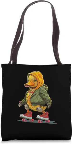 Funny Duck loves skating Shoes Costume for Boys and Girls Tote Bag