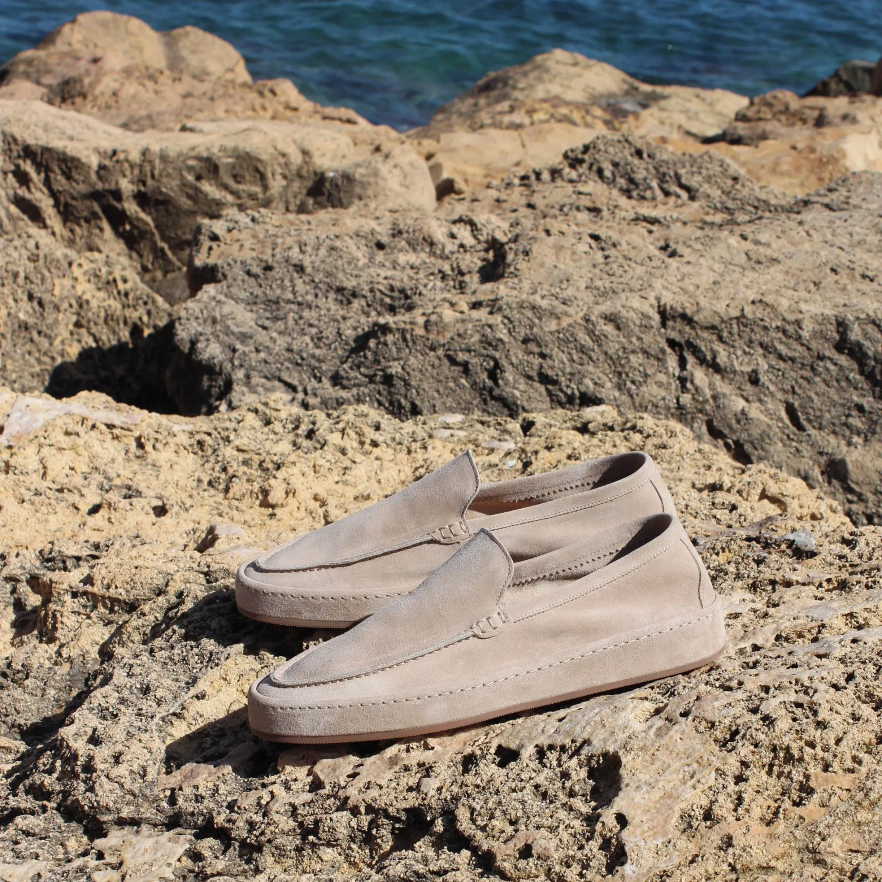 Grey Suede Freya Calm Loafers - AW24