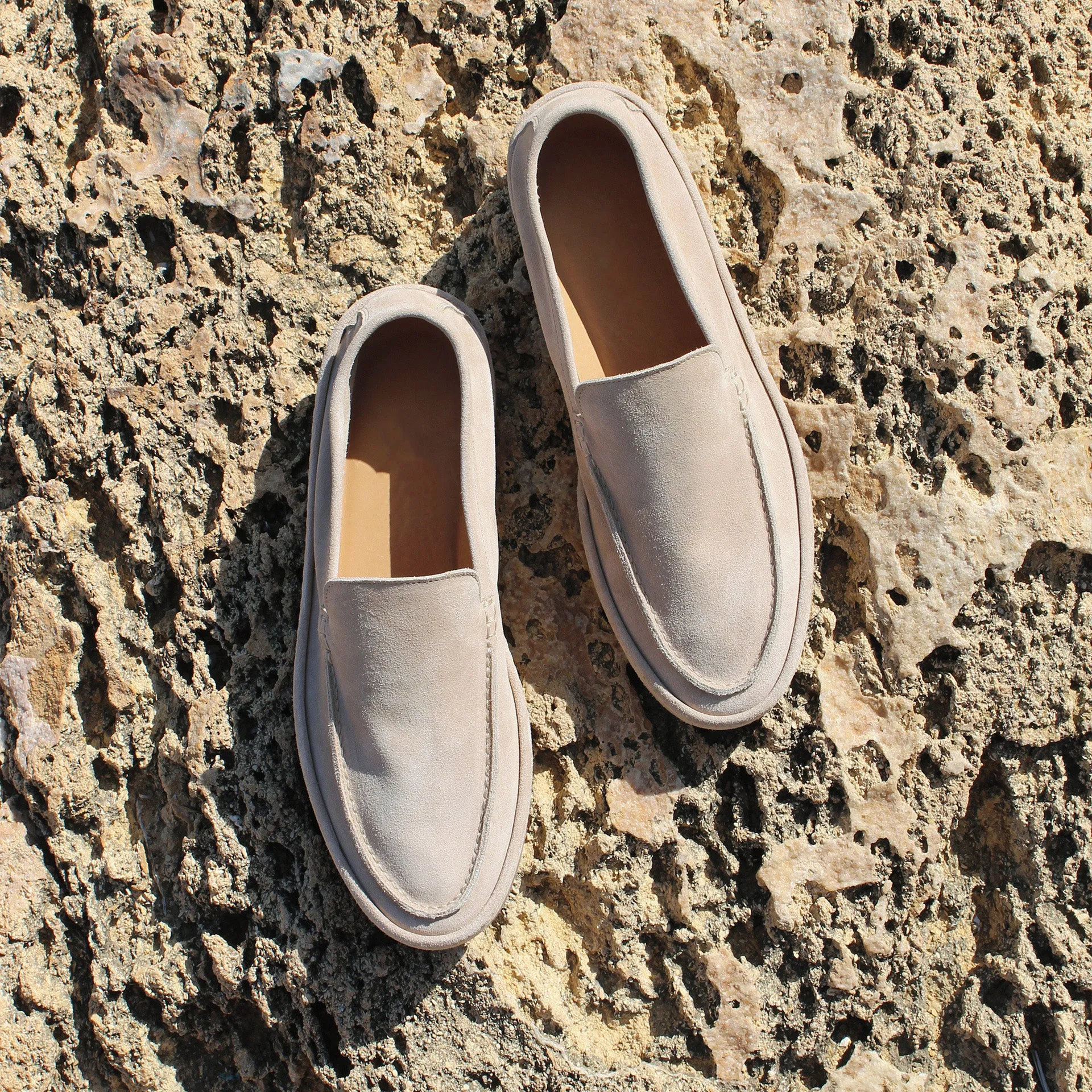 Grey Suede Freya Calm Loafers - AW24