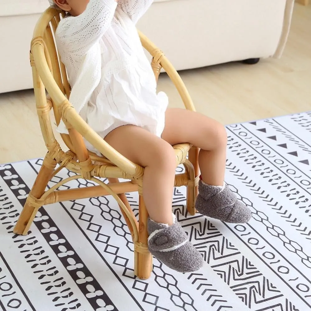 Infant Baby Cozy Fleece Booties Non Slip Soft Sock Shoes Toddler Newborn Boot Boys Girls Easy On Lightweight Boots