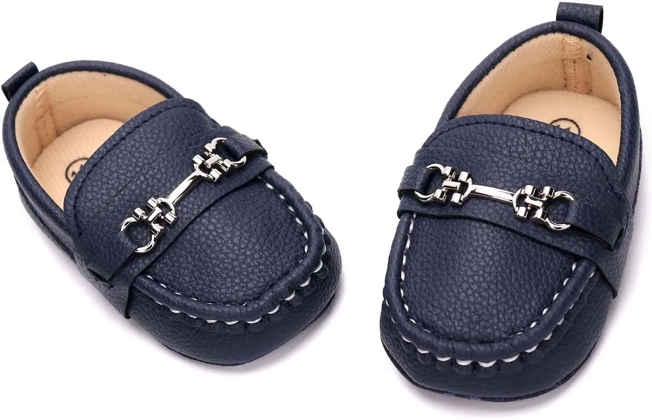 Infant Boys and Girls Oxford Shoes PU Leather Loafers Dress Shoes are Suitable for Crawling, Wedding Dress, Birthday Parties and Any Occasion