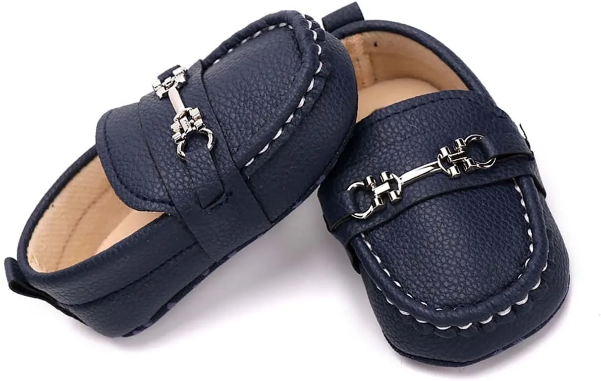 Infant Boys and Girls Oxford Shoes PU Leather Loafers Dress Shoes are Suitable for Crawling, Wedding Dress, Birthday Parties and Any Occasion