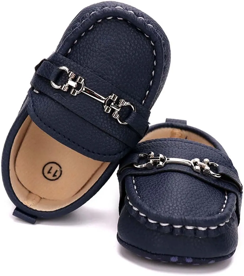 Infant Boys and Girls Oxford Shoes PU Leather Loafers Dress Shoes are Suitable for Crawling, Wedding Dress, Birthday Parties and Any Occasion
