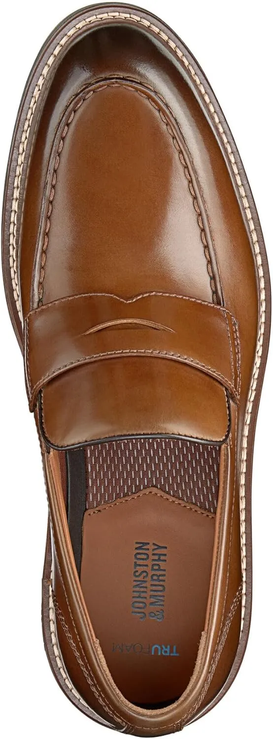Johnston & Murphy Upton Penny Loafer Men??s Shoe, Leathers Shoes for Men, Men??s Driver Shoes, Slip-On Moccasins for Men