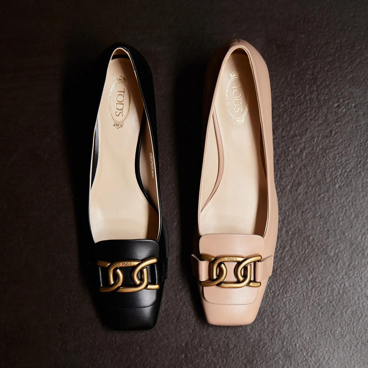 Kate Chain Block Heel Pumps