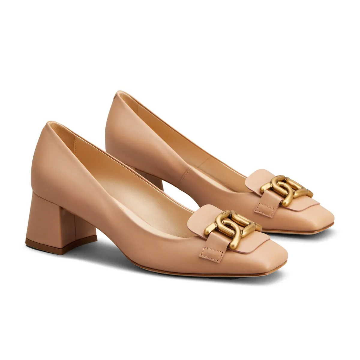 Kate Chain Block Heel Pumps
