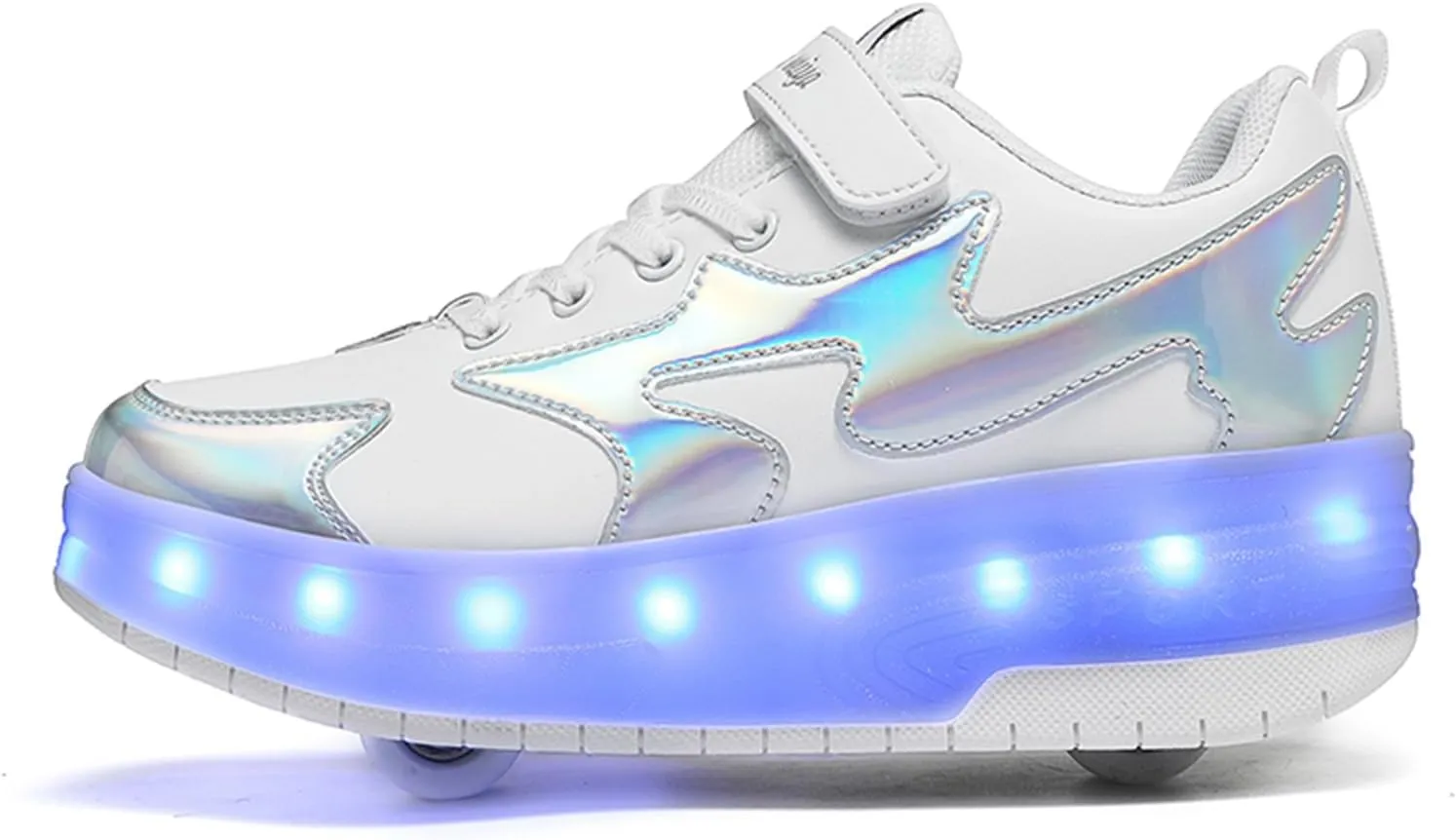 Kids Roller Skate Shoes Roller Sport Sneakers Shoes for Boys Girls Outdoor Sneakers Shoes with 2 Wheels Retractable Sneakers Shoes for Birthday Children Show Gift