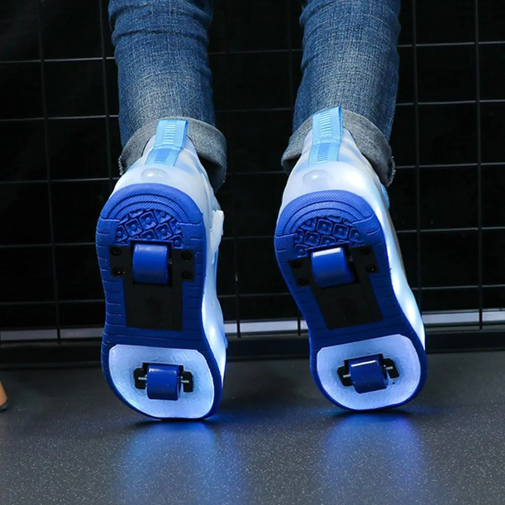 Kids Roller Skates Shoes Sneakers for Boys & Girls, Automatic Retrectable Technical Skateboarding Skates for Sneakers Basketball for Girls Boys Novel Gift
