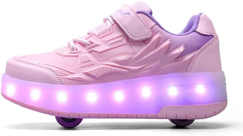 Kids Roller Skates Shoes Sneakers for Boys & Girls, Automatic Retrectable Technical Skateboarding Skates for Sneakers for Boys Girls Novel Gift