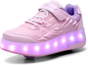 Kids Roller Skates Shoes Sneakers for Boys & Girls, Automatic Retrectable Technical Skateboarding Skates for Sneakers for Boys Girls Novel Gift