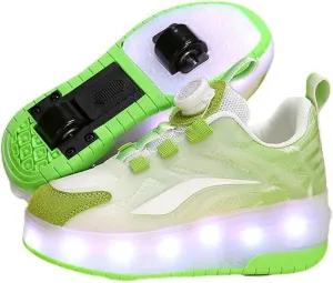 Kids Roller Skates Shoes Sneakers for Boys & Girls, Automatic Retrectable Technical Skateboarding Skates for Sneakers for Girls Boys Novel Gift