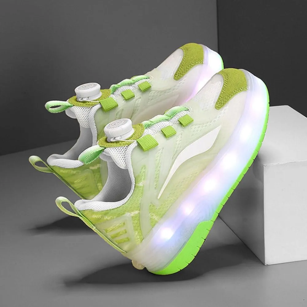 Kids Roller Skates Shoes Sneakers for Boys & Girls, Automatic Retrectable Technical Skateboarding Skates for Sneakers for Girls Boys Novel Gift