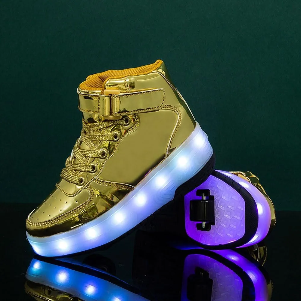 Kids Roller Skates Shoes Sneakers for Boys & Girls, Automatic Retrectable Technical Skateboarding Skates for Sneakers for Girls Boys Novel Gift