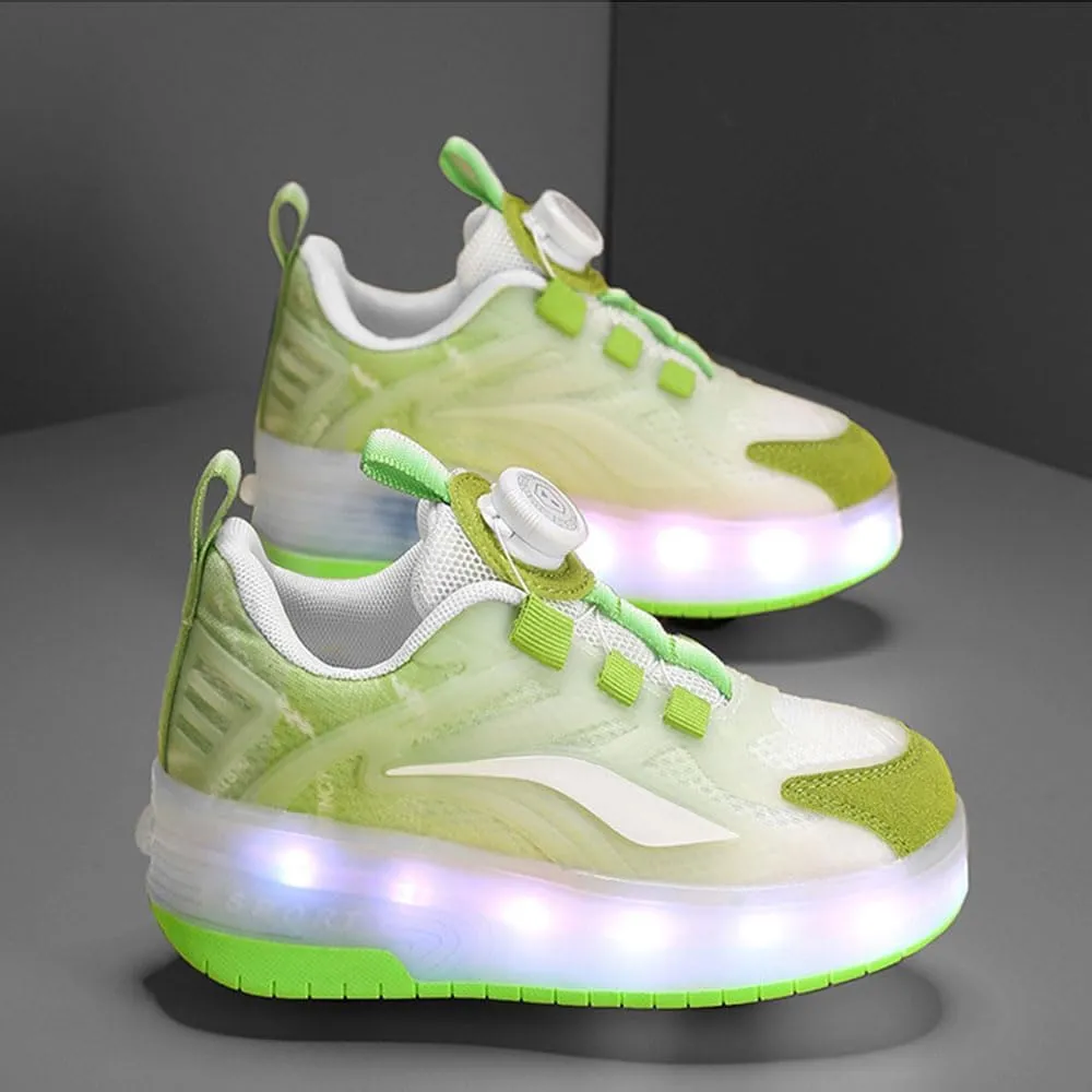 Kids Roller Skates Shoes Sneakers for Boys & Girls, Automatic Retrectable Technical Skateboarding Skates for Sneakers for Girls Boys Novel Gift