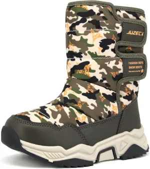 Kids Snow Boots Boys Girls Waterproof Warm Winter Boots Child Toddler Outdoor Non Slip Cold Weather Plush Fluffy Shoes