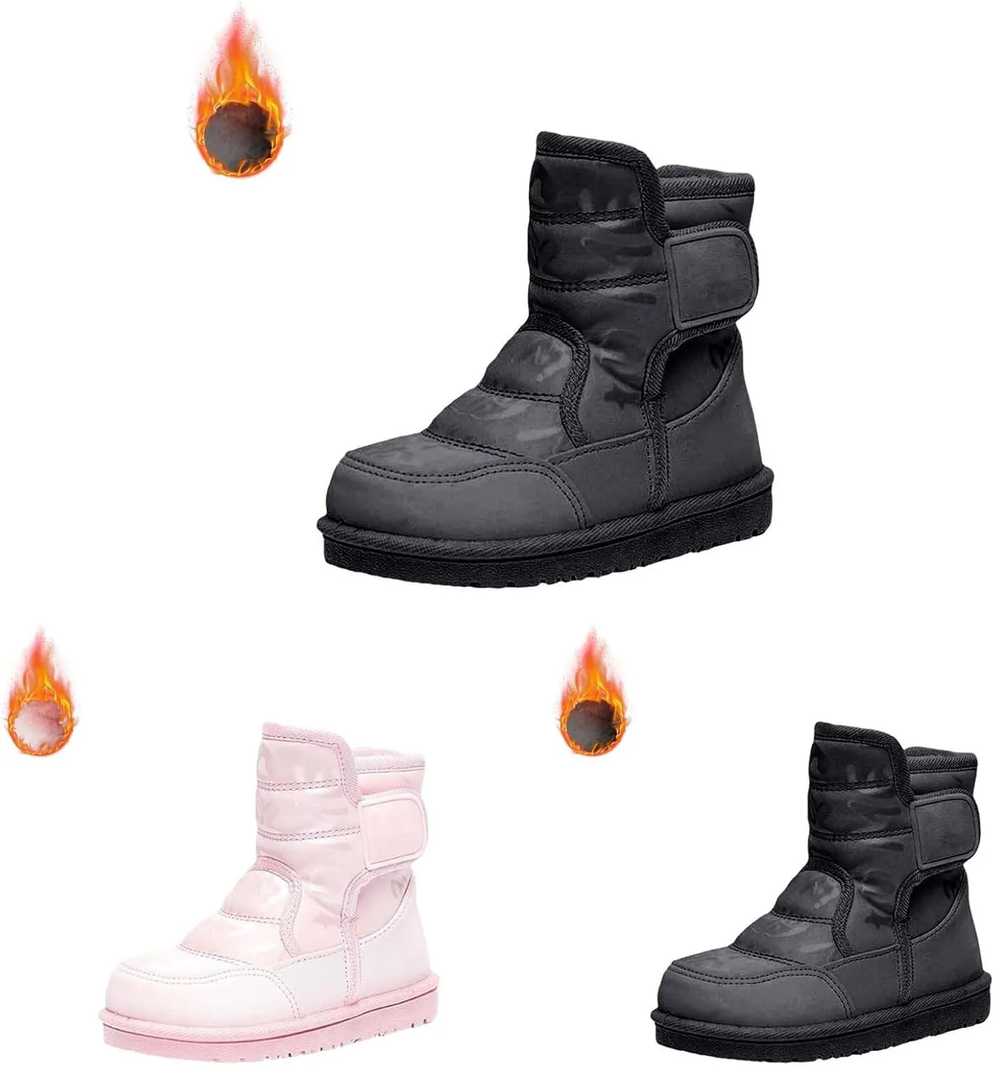 Kids Winter Snow Ankle Boots Fr ining Water Proof Outdoor Slip On Booties Sneakers Warm Shoes for Ski Boot Kids