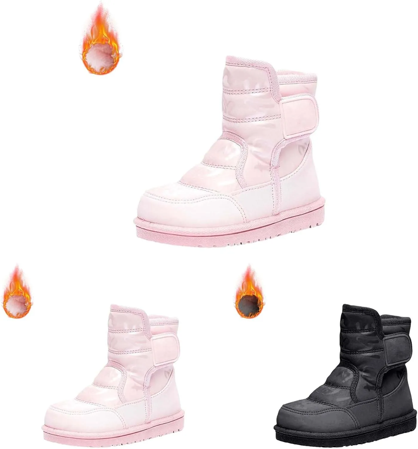 Kids Winter Snow Ankle Boots Fr ining Water Proof Outdoor Slip On Booties Sneakers Warm Shoes for Ski Boot Kids
