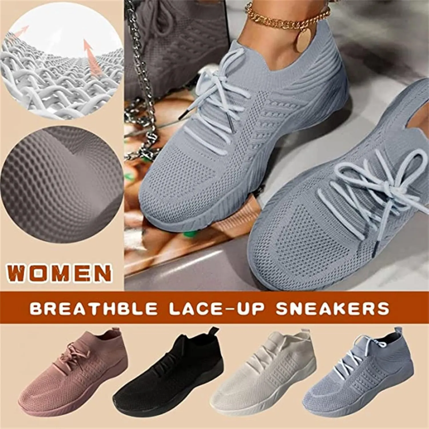 Ladmiple Tennis Shoes Womens Walking Running Lightweight Jogging Sneakers Non Slip Classic Casual Slip On Athletic Gym Shoes