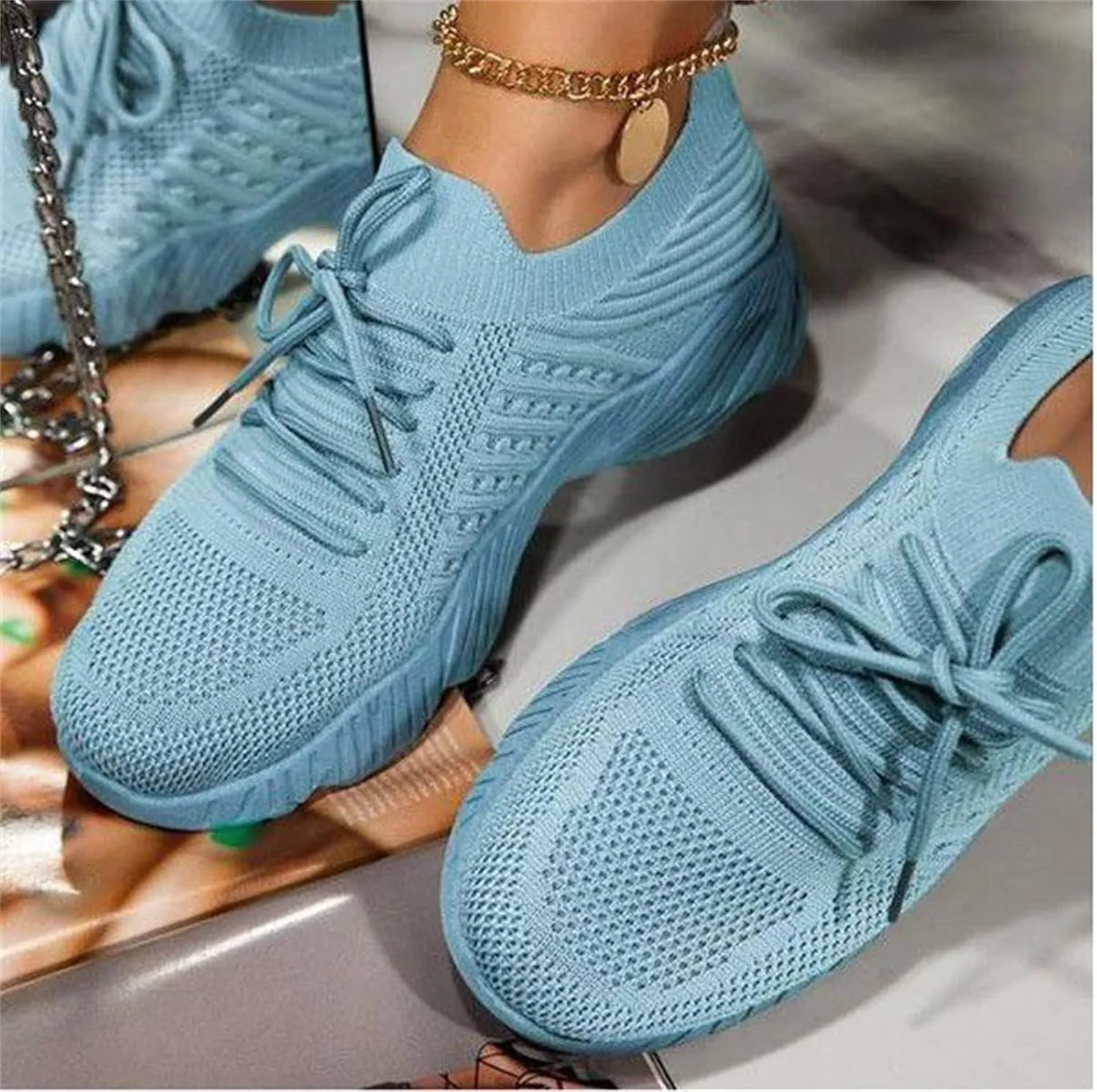 Ladmiple Tennis Shoes Womens Walking Running Lightweight Jogging Sneakers Non Slip Classic Casual Slip On Athletic Gym Shoes