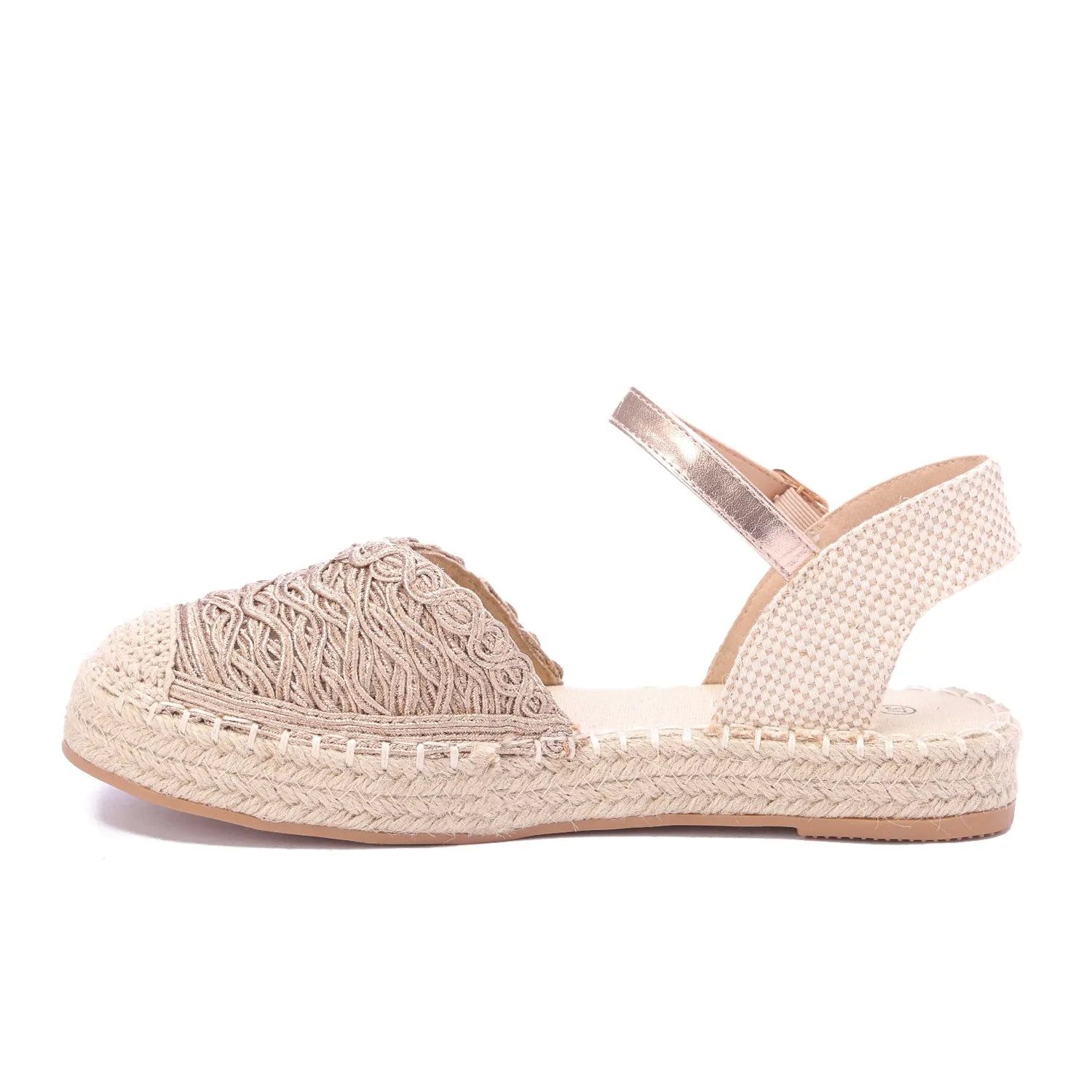 Marbella Lacework Espadrille - Beige
