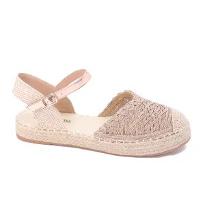 Marbella Lacework Espadrille - Beige